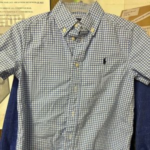 Ralph Lauren boys size 6 in blue button up